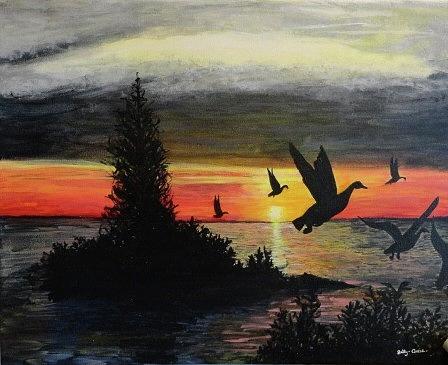 Canada Geese Painting by Betty-Anne McDonald
