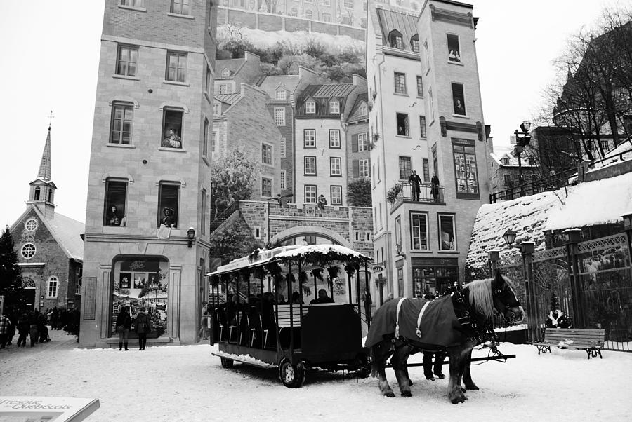 Canada - Historic Old Quebec - B/W Photograph by Jacqueline M Lewis