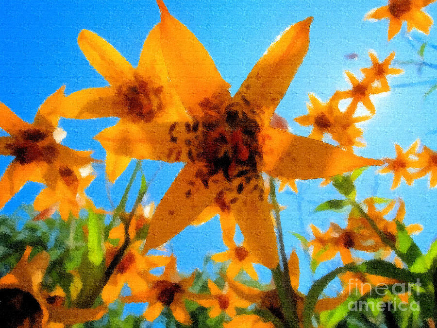 Canada Lily Oil Pastel Photograph