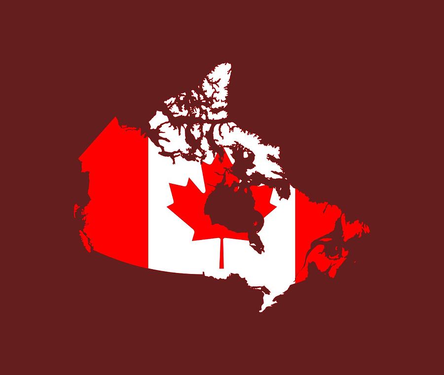 Canada Map Digital Art by Ehauss Design - Fine Art America