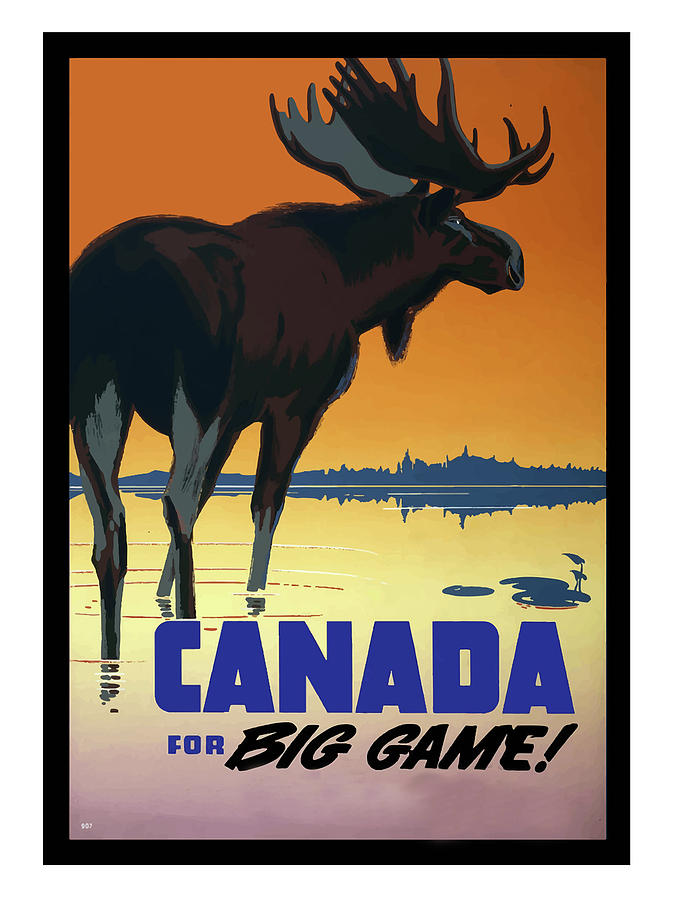 Moose Painting - Canada, moose, big game, hunt by Long Shot