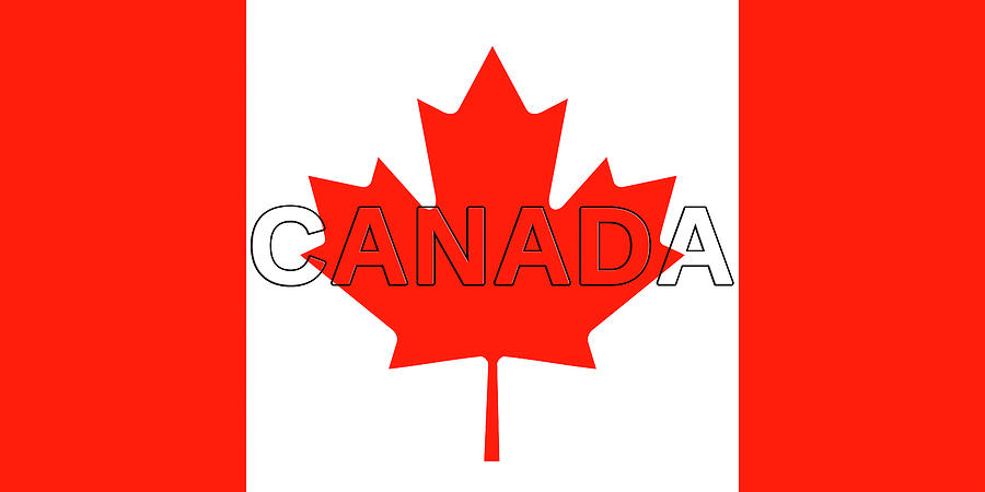 Canada on a Canadian Flag Digital Art by Roy Pedersen
