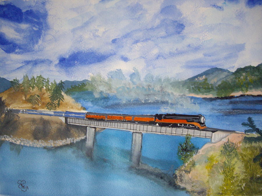Canada railway Painting by Carole Robins