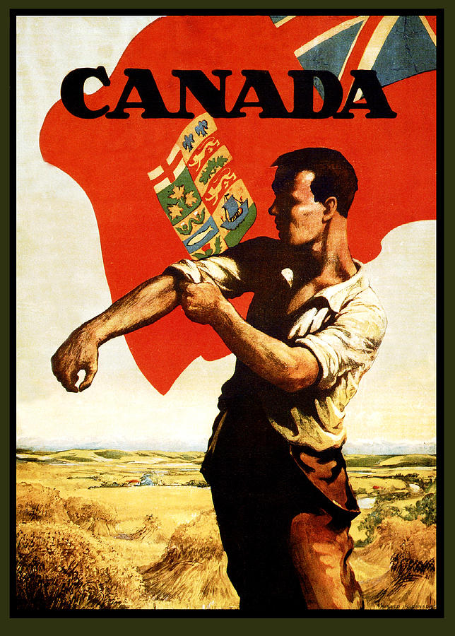 Canada, Strong man, farm Painting by Long Shot