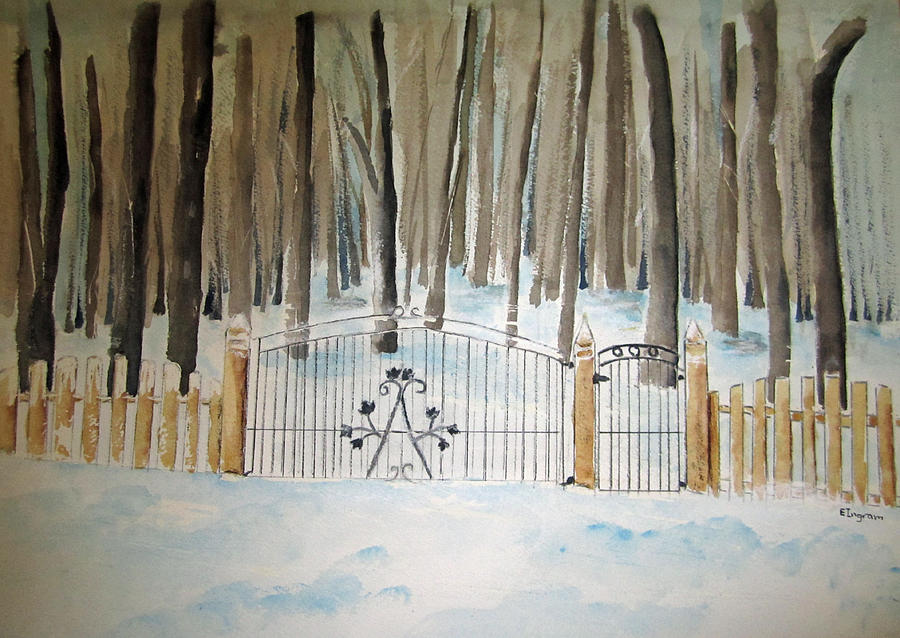 Winter Painting - Canada The Grove  by Elvira Ingram
