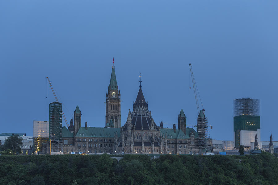 Canadas Parliament Buildings - Centre Block Photograph by Josef Pittner