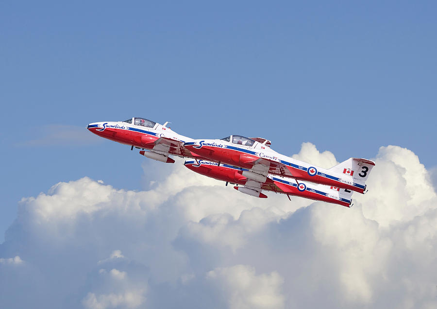 Airplane Photograph - Canadian Air Force Aerobatic team - Snowbirds by Pat Speirs