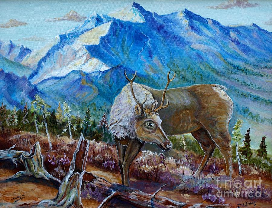 Wildlife Mixed Media - Canadian Caribou by Philip And Robbie Bracco