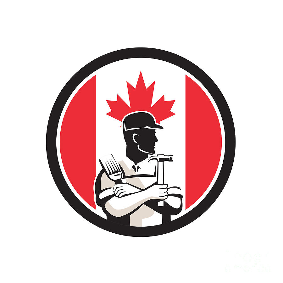 Tool Digital Art - Canadian DIY Expert Canada Flag Icon by Aloysius Patrimonio
