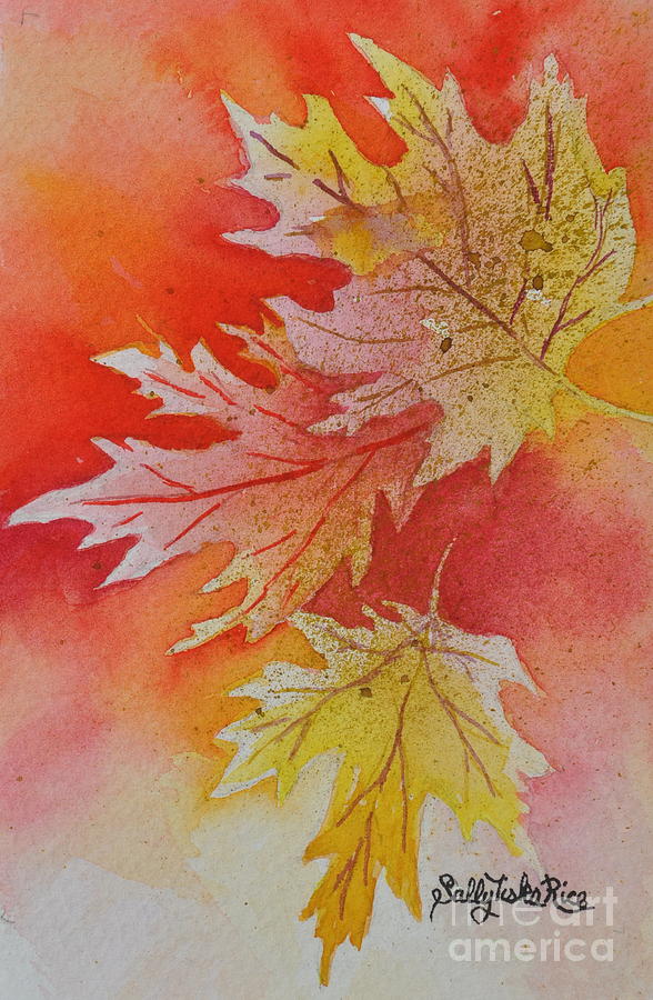 Fall Painting - Canadian Gold by Sally Tiska Rice