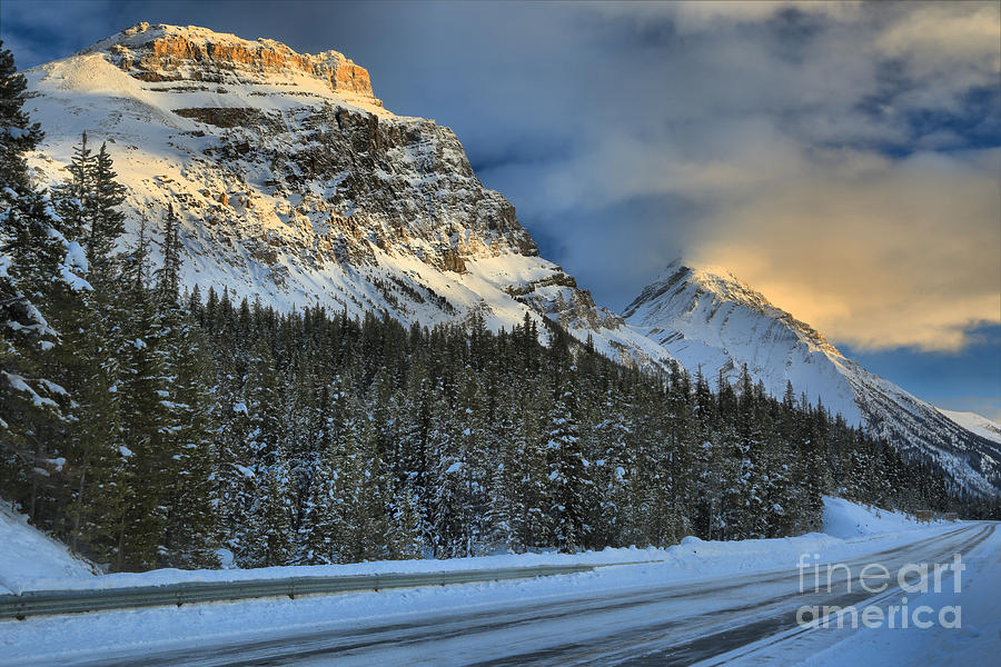 Canadian Ice Fields Parkway Sunset Photograph by Adam Jewell