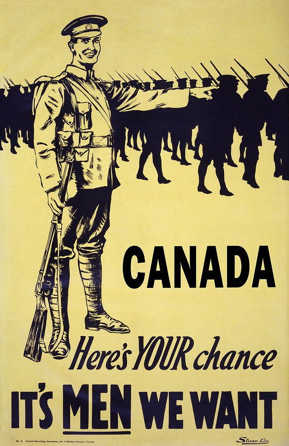 Canadian Men We Need You 1915 Photograph by Daniel Hagerman