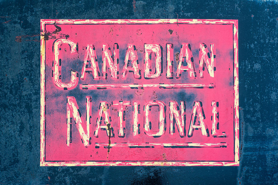 Canadian National Railroad Rail Car Signage Photograph by Jeff Abrahamson
