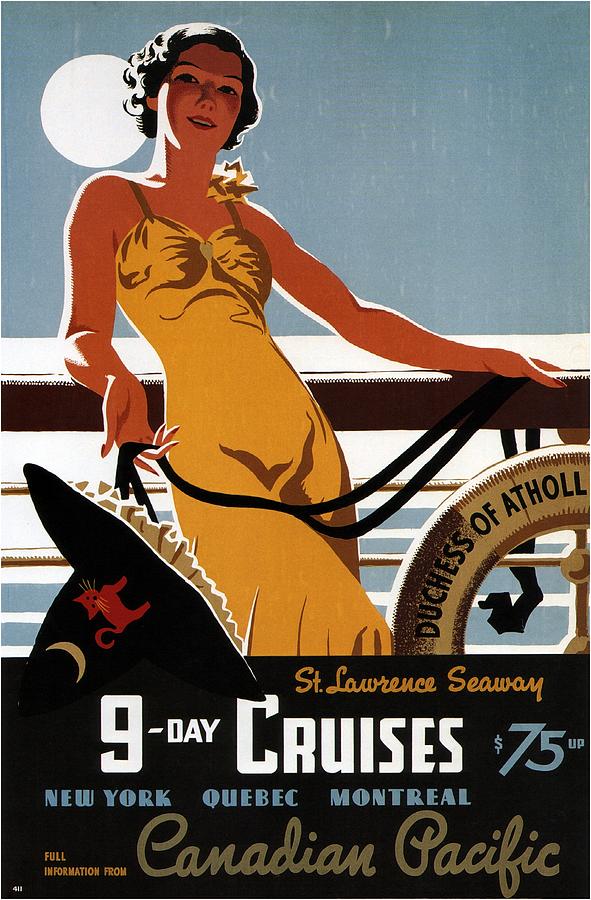 Canadian Pacific - 9-day Cruises - Retro Travel Poster - Vintage Poster Mixed Media