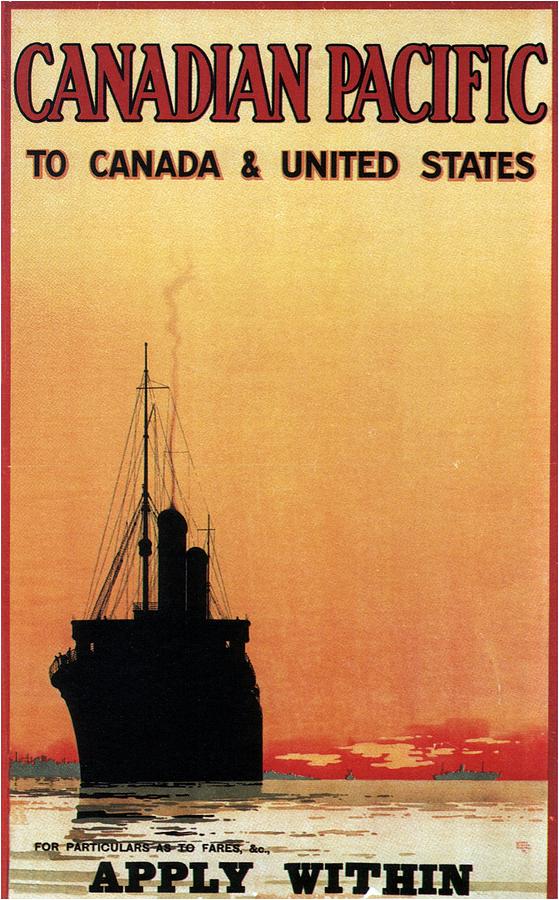 Canadian Pacific To Canada And United States - Retro Travel Poster - Vintage Poster Mixed Media