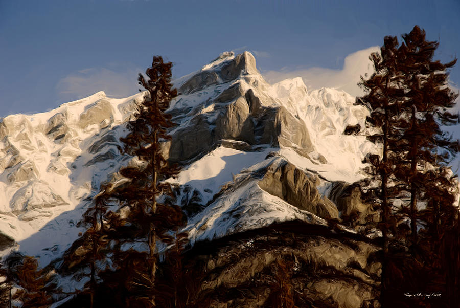 Mountain Painting - Canadian Rockies II by Wayne Bonney