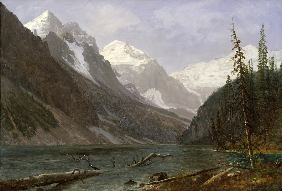 Canadian Rockies. Lake Louise Painting by Albert Bierstadt