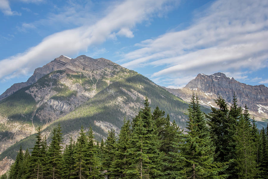 Mountain Photograph - Canadian Rockies Near Kicking Horse Pass by Joan Carroll