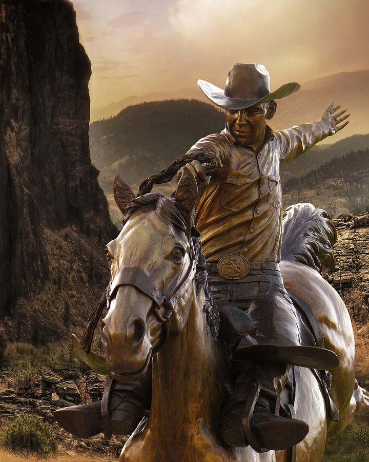 Canadian Rodeo Cowboy Photograph by John Poon