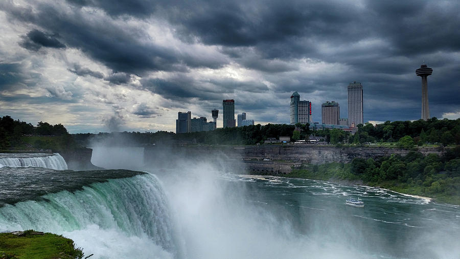 Waterfall Photograph - Canadian Skyline by Judy Hall-Folde