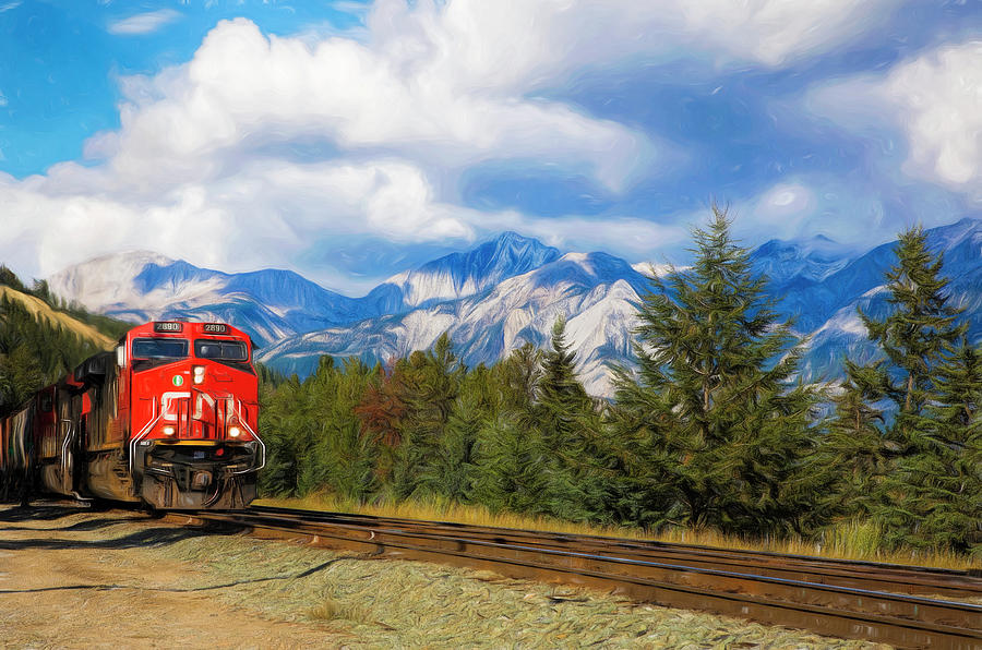 Canadian Train Photograph by Deborah Penland