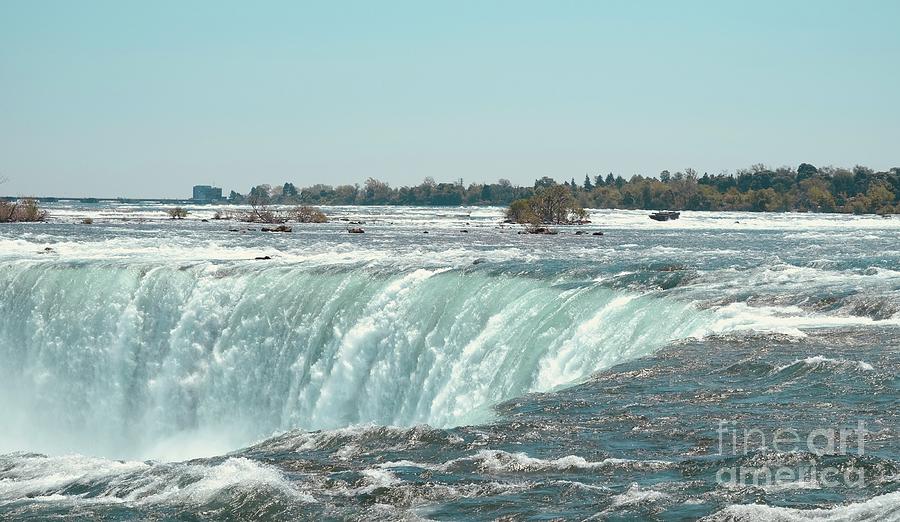 Tree Photograph - Canadian view of the Niagara Falls by Mini Arora