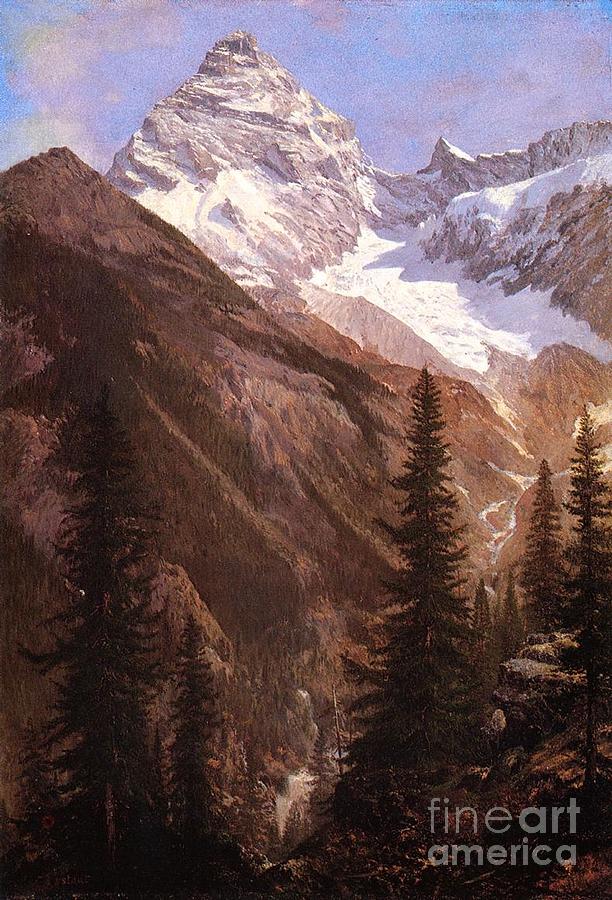 Canadian_Rockies_Asulkan_Glacier Painting by MotionAge Designs