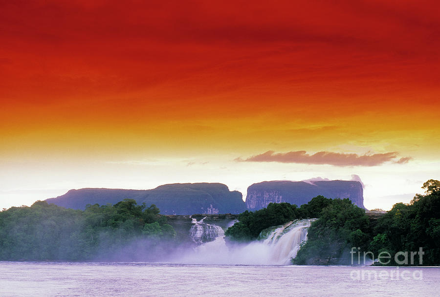 Waterfall Photograph - Canaima by Juan Silva