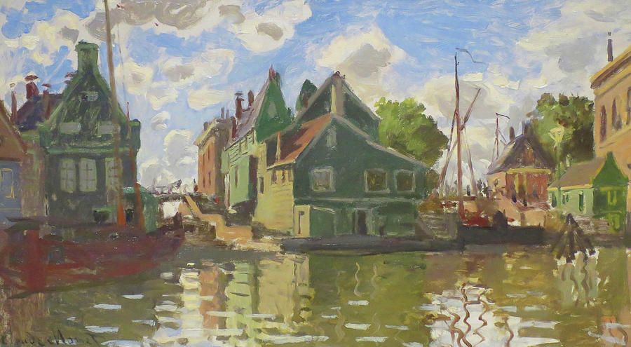 Canal At Zaandam Monet 1871 Painting by Movie Poster Prints