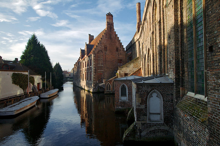 Canal By Church Photograph by Lawrence Boothby