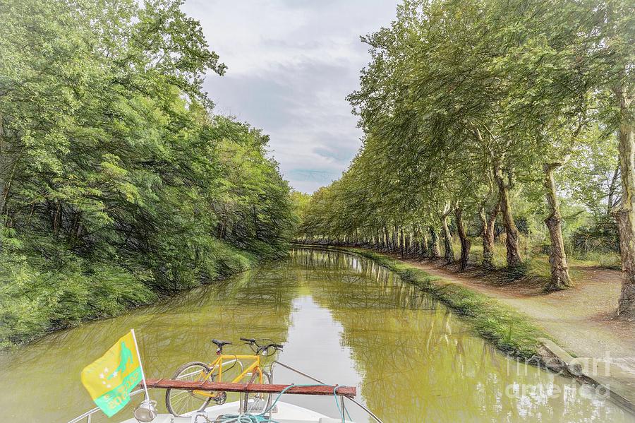 Canal cruising Digital Art by Howard Ferrier