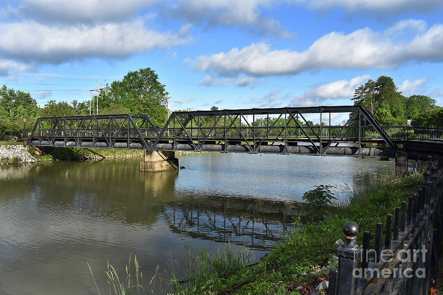 Canal Footbridge Photograph by Skip Willits