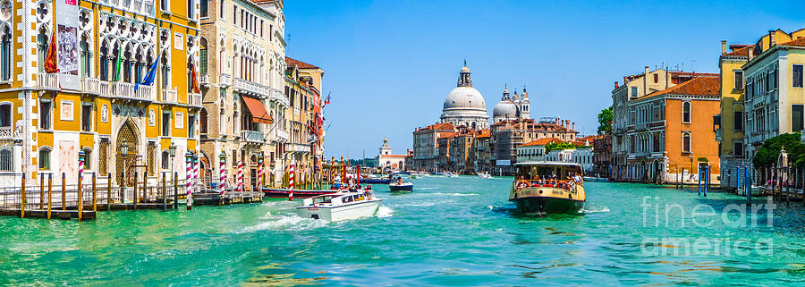 Canal Grande with Basilica di Santa Maria della Salute, Venice, Italy Photograph by JR Photography