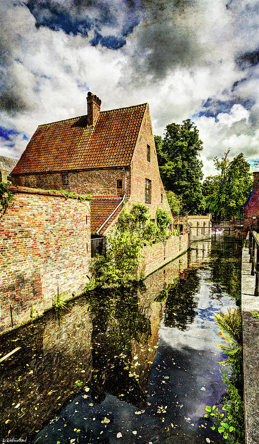 Canal House in Bruges - Vintage Photograph by Weston Westmoreland