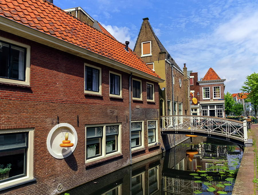 Canal in Gouda, Netherlands Photograph by Elenarts - Elena Duvernay photo