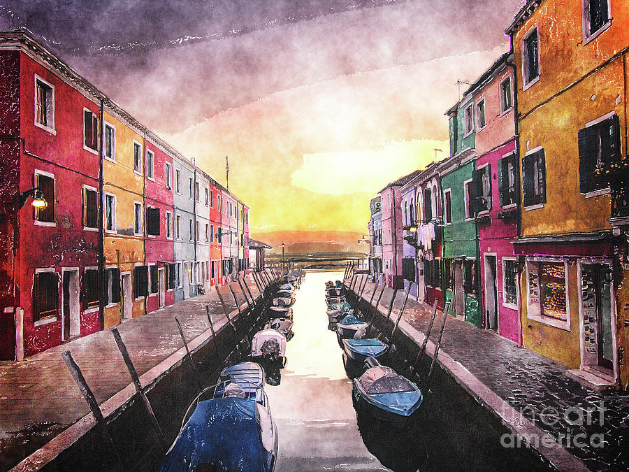 Canal In Venice Italy Digital Art by Phil Perkins