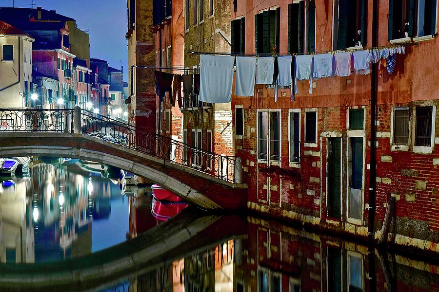 Canal Laundy in Italy Photograph by Frozen in Time Fine Art Photography