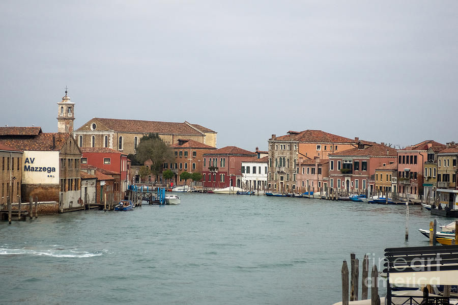 Boat Photograph - Canal of Murano by Prints of Italy