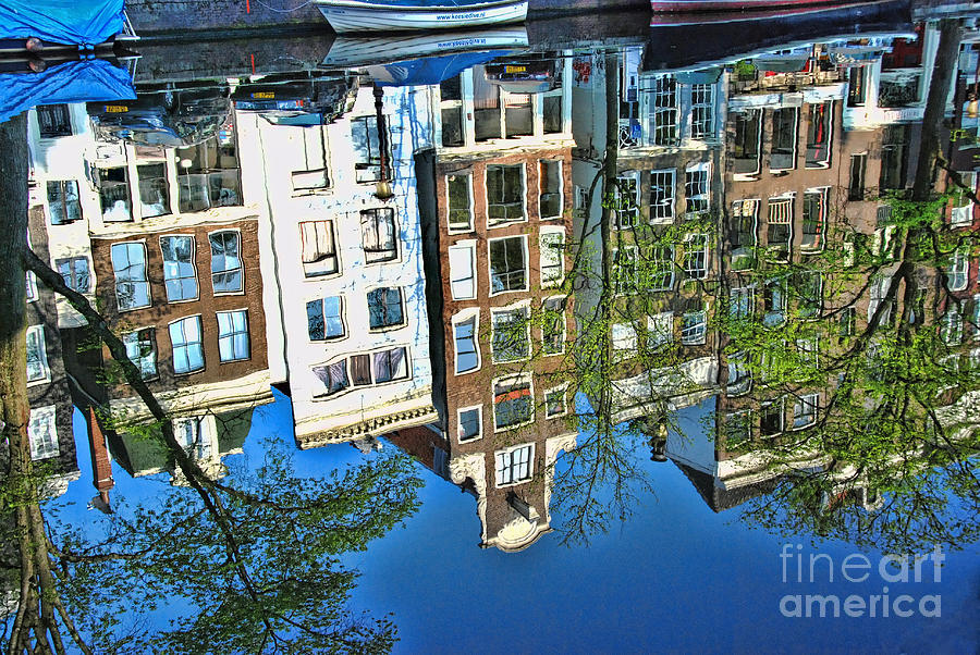 Amsterdam Canal Reflection  Photograph by Allen Beatty