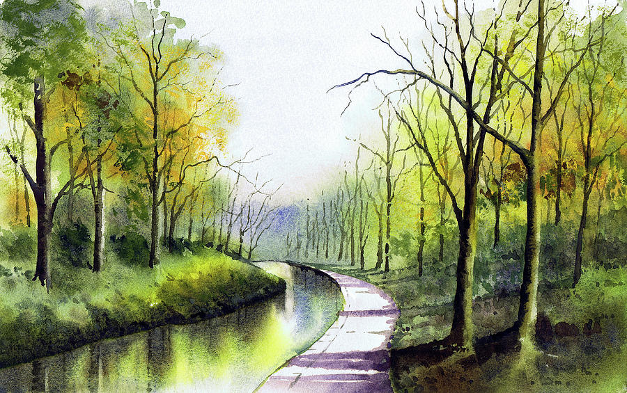 Canal Sowerby Bridge Painting by Paul Dene Marlor