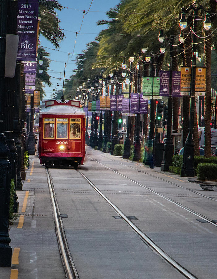 Canal Street Trolly Photograph by James Woody