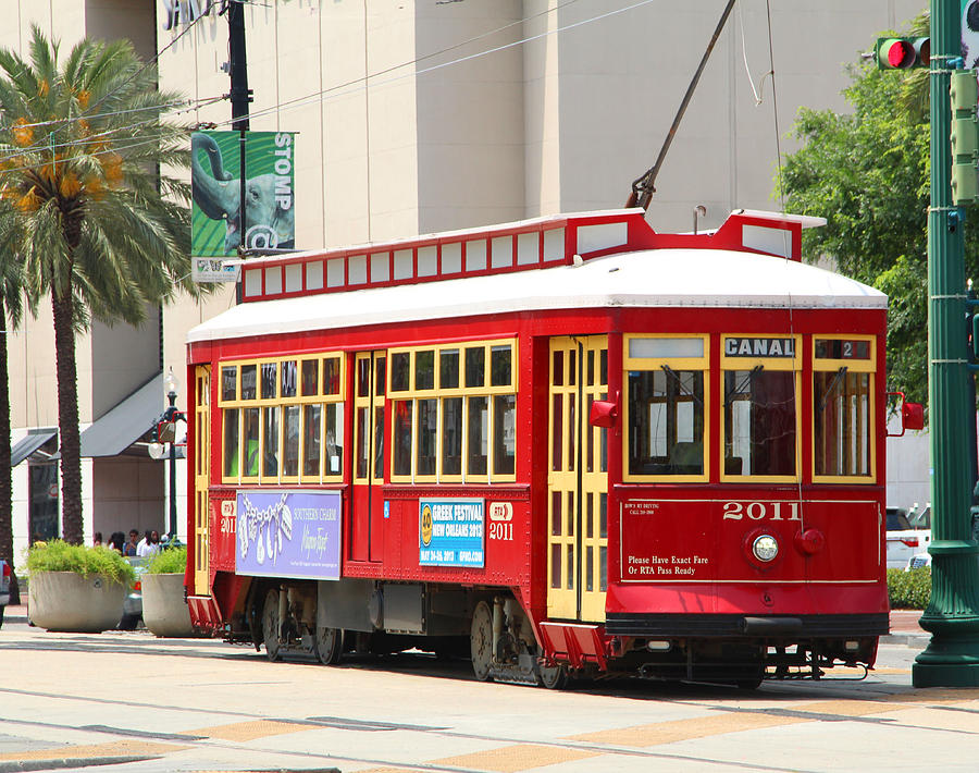 New Orleans Photograph - Canal StreetCar by Marie Alvarez