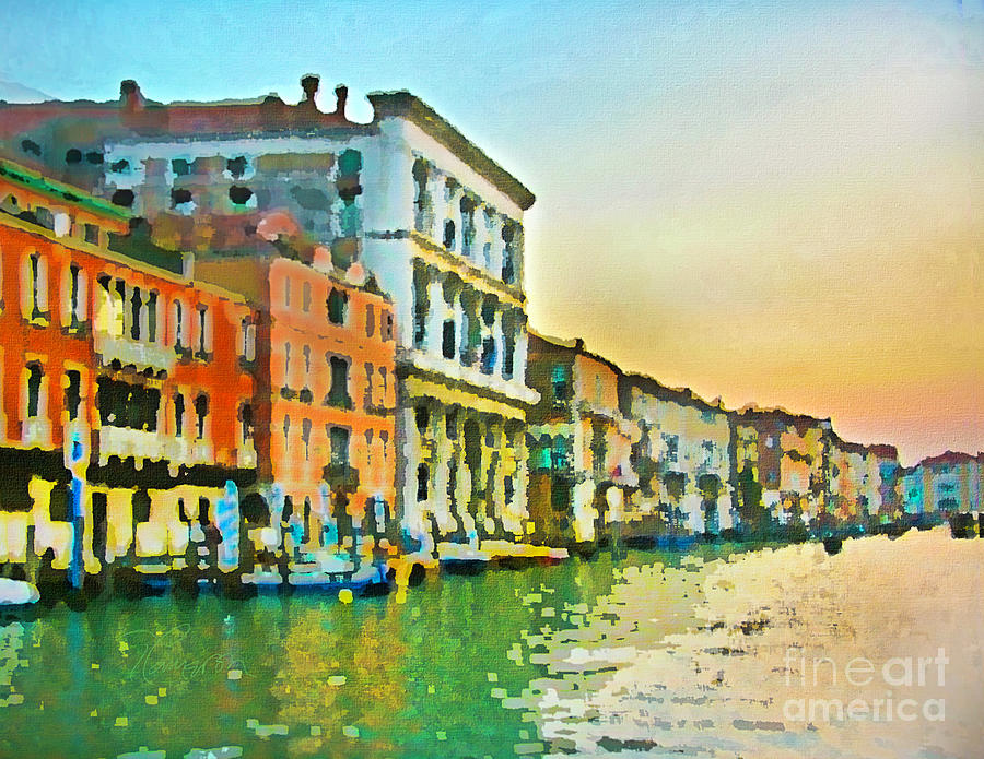 Canal Sunset - Venice Photograph by Tom Cameron