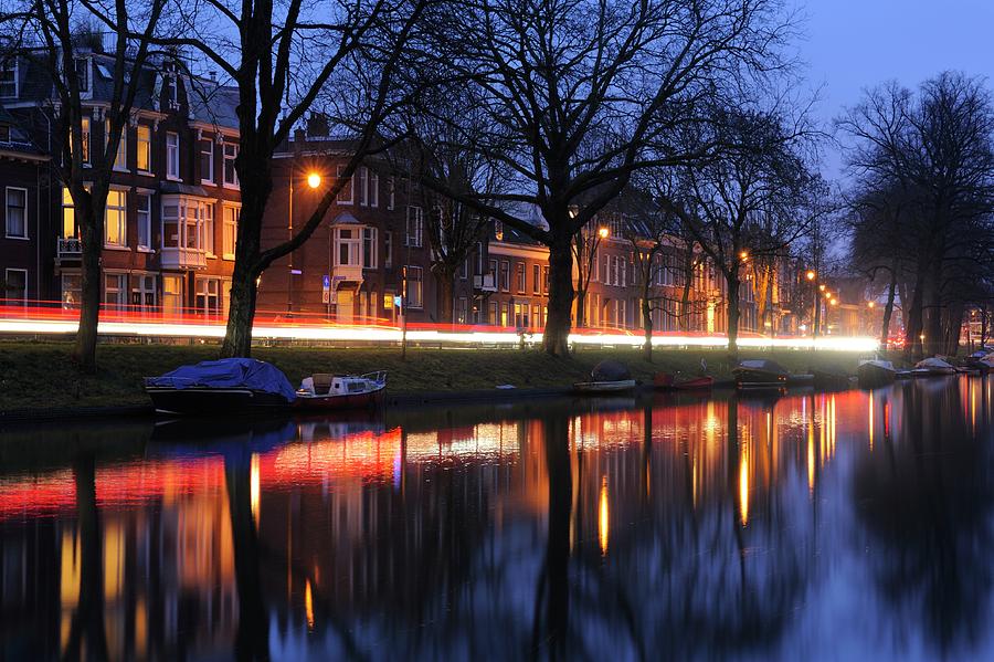 Canal Tolsteegsingel in Utrecht in the evening 270 Photograph by Merijn Van der Vliet