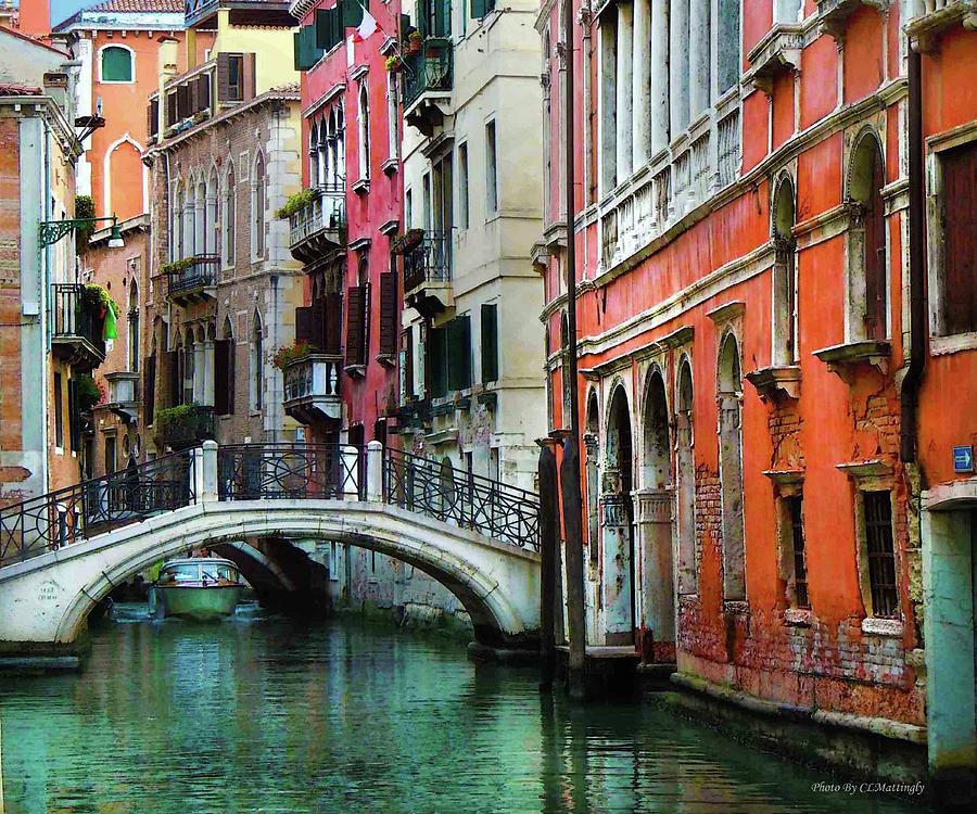 Venice Canal with Bridge Photograph by Coke Mattingly