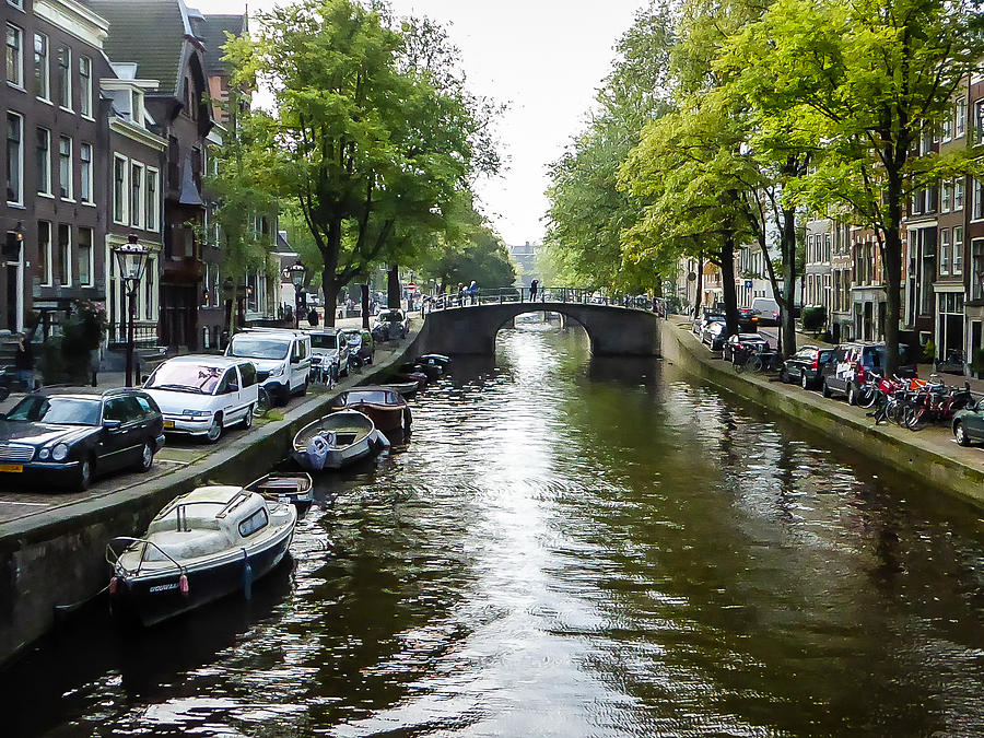 Canal View - Amsterdam Photograph by Pamela Newcomb