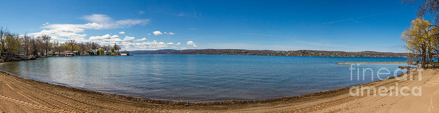 Nature Photograph - Canandaigua Beach Panorama by William Norton