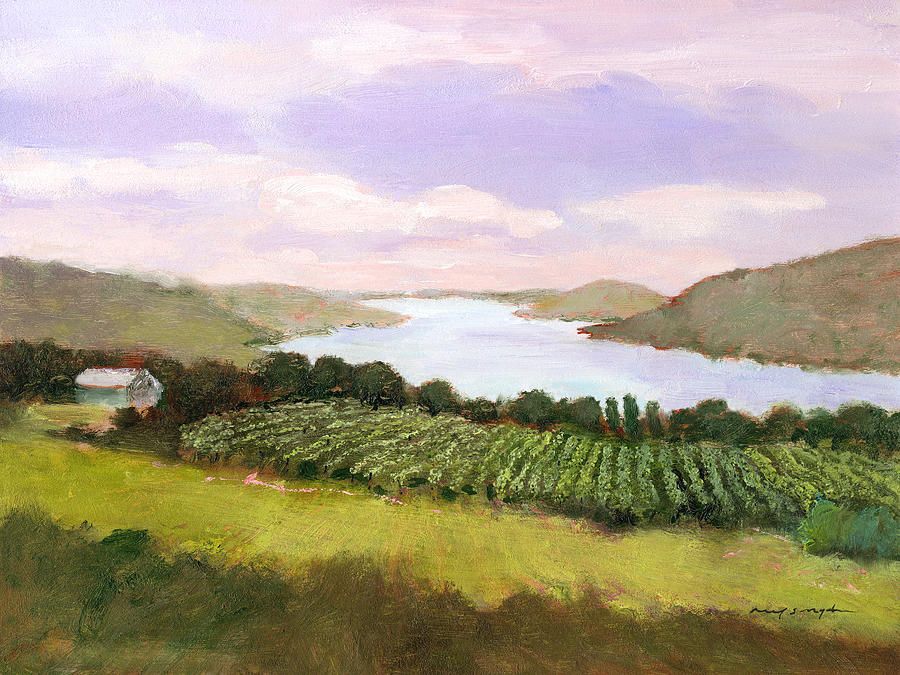 Landscape Painting - Canandaigua Lake by J Reifsnyder