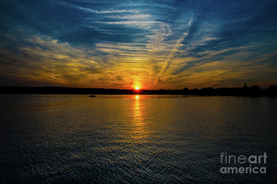 Sunset Photograph - Canandaigua Lake Sunset by Steve Clough