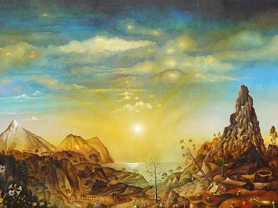 Tenerife Painting - Canarie Landscape by Horst Loewel Tenerife Painting - Canarie Landscape by Horst Loewel